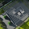 Zestaw Pergola ogrodowa tarasowa aluminiowa NORDVIC Skyline 3 x 4 m Antracyt + Roleta 3 m